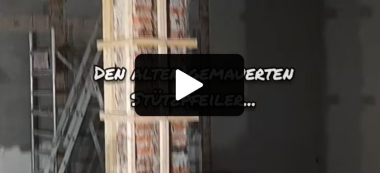 Stützpfeiler mit Funktionswand