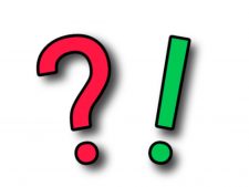 Fragezeichen und Ausrufezeichen